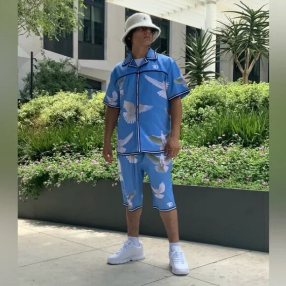 Men’s Frost Original Sky Blue Short Set NWT - Picture 1 of 1